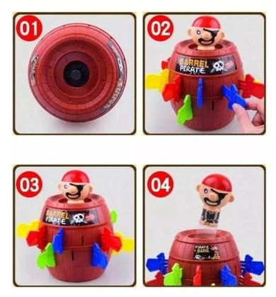 Imagem de Brinquedo Jogo Barril Pula Pirata Criança Infantil Divertido