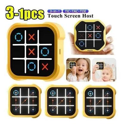 Brinquedo Jogo Da Velha Eletrônico 3 Em1 Portátil Tic Tac Toe