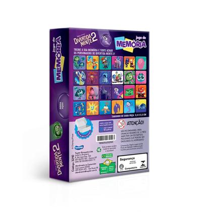 Imagem de Brinquedo Jogo de Memória Infantil Divertida Mente 2 Disney Lançamento Original 2024 Pixar Toyster Jak Oficial