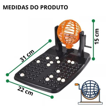 Imagem de Brinquedo Jogo De Mesa Bingo Com 48 Cartelas 90 Bolinhas + Globo Giratório