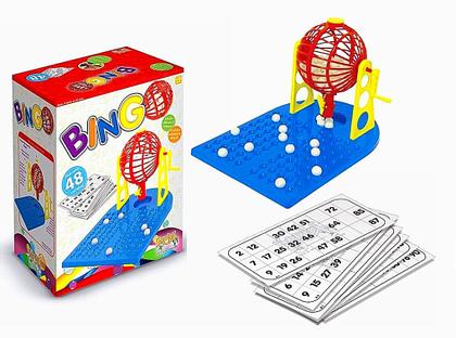 Imagem de Brinquedo Jogo do Bingo Para Família Com Globo + 48 Cartelas