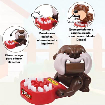 Imagem de Brinquedo Jogo Dog Cachorro Morde Dedo Pegadinha Dente Lúdico Engraçado Divertio Diversão em Família Presente Dia das Crianças