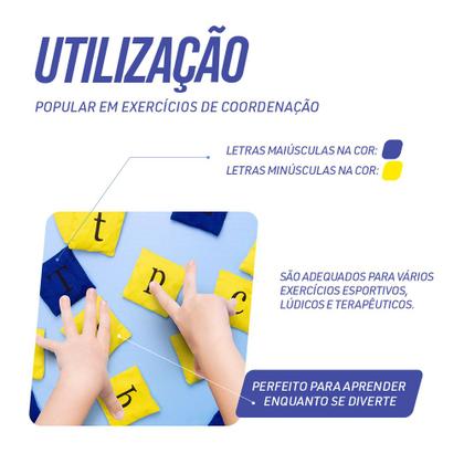 Imagem de Brinquedo jogo educativo escolar pedagógico alfabeto 52 pçs