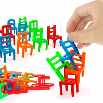 Imagem de Brinquedo Jogo Equilibra Cadeiras Educativo Com 24 Peças