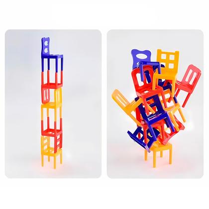 Imagem de Brinquedo Jogo Equilibra Cadeiras Educativo Com 24 Peças