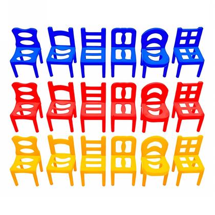 Imagem de Brinquedo Jogo Equilibra Cadeiras Educativo Com 24 Peças