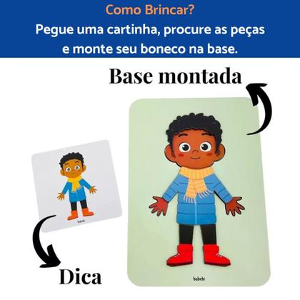 Imagem de Brinquedo Jogo Infantil  Me Vista Criança Autismo Presente Menino Menina 3 4 5 6 anos Terapia Austista TEA