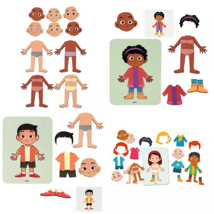 Imagem de Brinquedo Jogo Infantil  Me Vista Criança Autismo Presente Menino Menina 3 4 5 6 anos Terapia Austista TEA