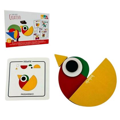 Imagem de Brinquedo Jogo Infantil Quebra Cabeça Criativo Presente Criança Menino Menina 3 4 5 anos Desafio Brincadeira Autismo TEA Autista