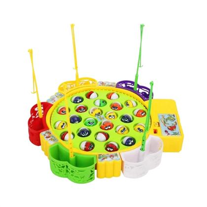 Imagem de Brinquedo Jogo Pesca Peixe Com 24 Peixes E 5 Vara De Pescar
