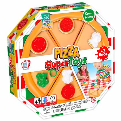 Imagem de Brinquedo Jogo Pizza Infantil Colorido Com Cartas Cortador E Desafio De Raciocínio Lógico
