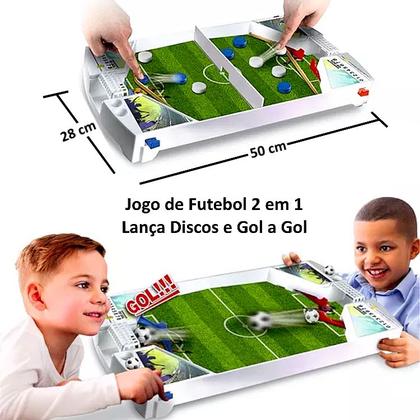 Imagem de Brinquedo Joguinho de Futebol 2 em 1 Jogo Gol a Gol e Discos