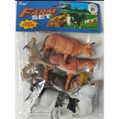 Imagem de Brinquedo Kit Animais Fazendinha Variados c/ 6 Ausini - Allan Patrick