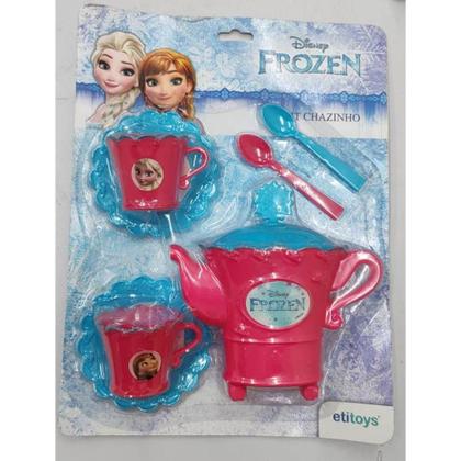 Imagem de Brinquedo kit chazinho plástico com 7 peças frozen etitoys