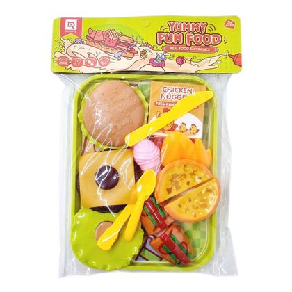 Imagem de Brinquedo Kit Comidinha Hamburger Com 18 Peças