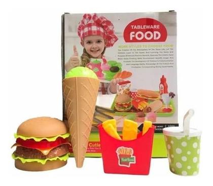Imagem de Brinquedo Kit Hambúrguer De Montar C/ Sorvete E Batata