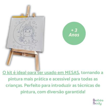 Imagem de Brinquedo Kit Pintura Infantil Cavalete Presente Criança Menino Menina Pintar 3 4 5 anos