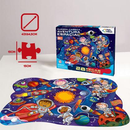 Imagem de Brinquedo Kit Quebra Cabeça Princesa Aventura Espacial