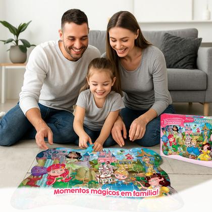 Imagem de Brinquedo Kit Quebra Cabeça Princesa Aventura Espacial