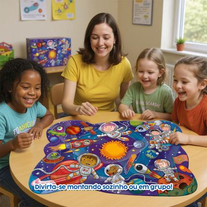 Imagem de Brinquedo Kit Quebra Cabeça Princesa Aventura Espacial