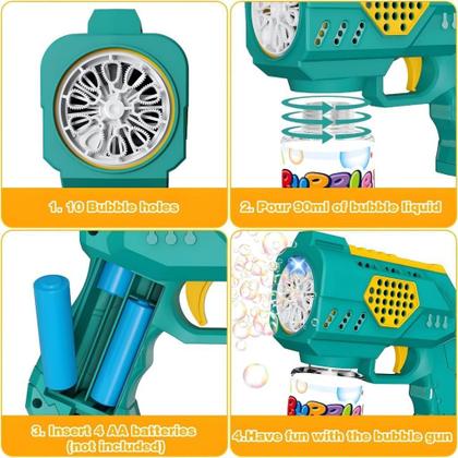 Imagem de Brinquedo Lança Bolhas De Sabão P/ Criança C/ Led