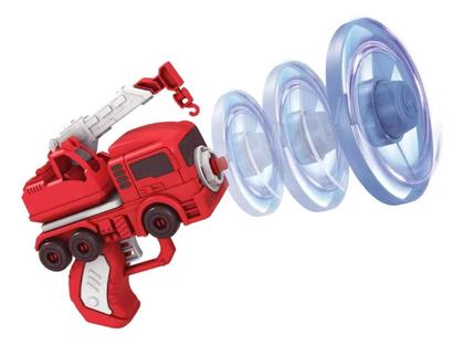 Imagem de Brinquedo Lança Pião Discos Luzes Caminhão Bombeiro Braskit