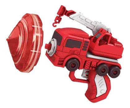 Imagem de Brinquedo Lança Pião Discos Luzes Caminhão Bombeiro Braskit