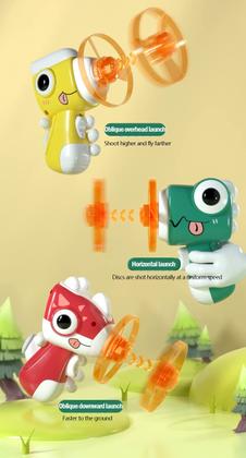 Imagem de Brinquedo lançador de discos voadores Vilbocr com 2 pistolas de disco voador