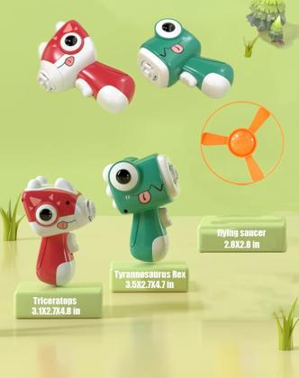 Imagem de Brinquedo lançador de discos voadores Vilbocr com 2 pistolas de disco voador