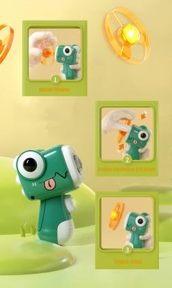 Imagem de Brinquedo lançador de discos voadores Vilbocr com 2 pistolas de disco voador