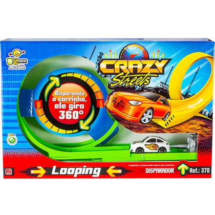 Imagem de Brinquedo Lançador Pista Crazy Streets Looping 370 - Bs Toys