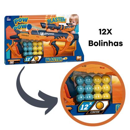 Imagem de Brinquedo Lançador Pow Pow Blaster com 12 Bolinhas para Crianças a Partir de 5 Anos Fenix Brinquedos - PPL-983