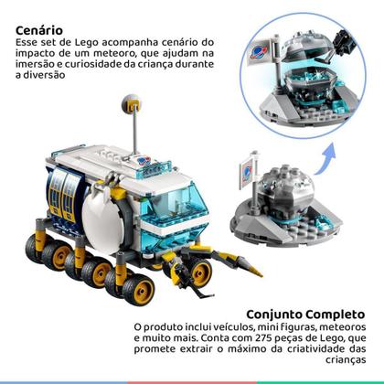 Imagem de Brinquedo Lego City Blocos de Montar Veículo de Exploração Lunar 275 Peças 3 Bonequinhos 6+ anos