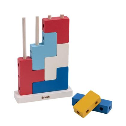 Imagem de Brinquedo Madeira Bloco De Encaixe Junior - 7 PÇS - BRW