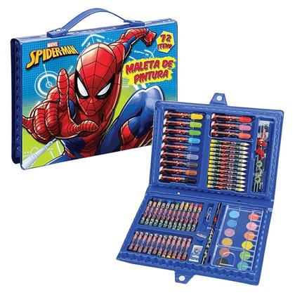 Imagem de Brinquedo Maleta De Pintura Homem Aranha 72 Peças Molin