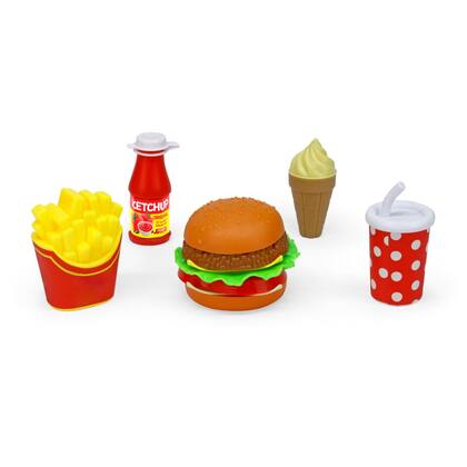 Imagem de Brinquedo Maleta Infantil Fast Food Comida Lanche Paki Toys