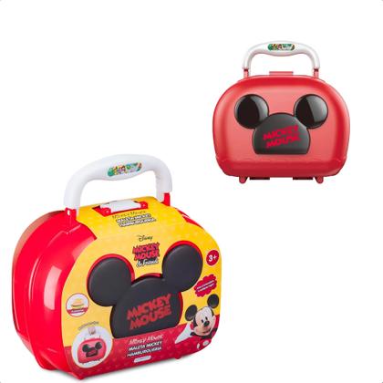Brinquedo Maleta Mickey Hamburgueria 7 Acessórios +3 Anos