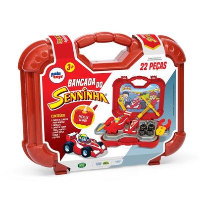 Imagem de Brinquedo Maleta Oficina Bancada Do Senninha Com Carrinho - Pakitoys