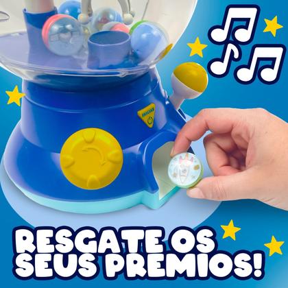 Imagem de Brinquedo Maquina De Garra Divertida Pega Bolinhas Com Luzes E Sons Cor Azul - DM Toys