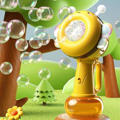 Imagem de Brinquedo Máquina Lançador Bolhas De Sabão Giratório Com Luzes Leds