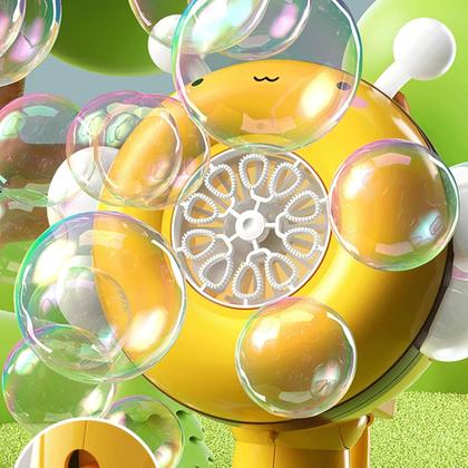 Imagem de Brinquedo Máquina Lançador Bolhas De Sabão Giratório Com Luzes Leds