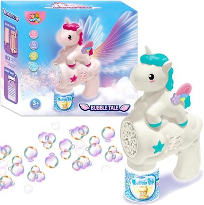 Imagem de Brinquedo Máquina Lançador Bolinhas Sabão Automática Unicórnio.