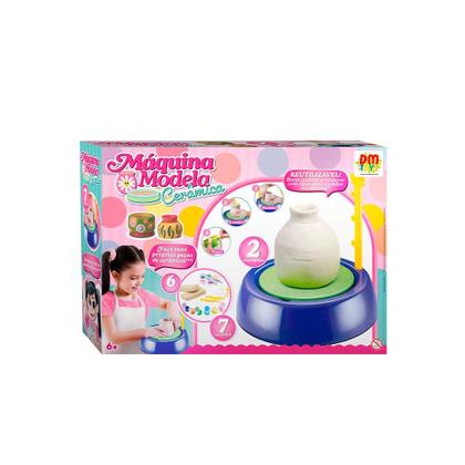 Imagem de Brinquedo Máquina Modela Cerâmica A Pilha Artesanato Dm Toys