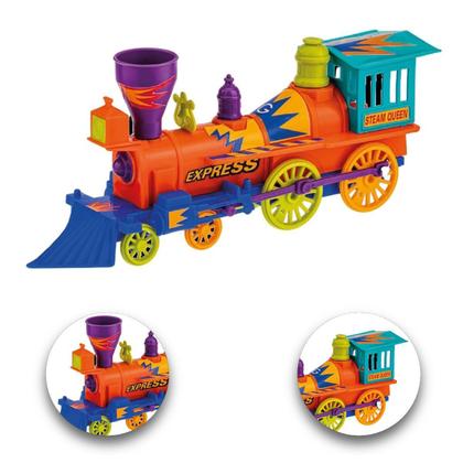 Imagem de Brinquedo Maquinas Locomotiva 32 cm Com Adesivos para Decoração Gulliver - 1256