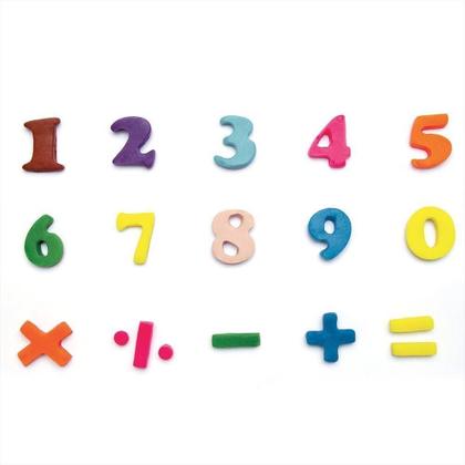 Imagem de Brinquedo Massinha De Modelar 6 Cores Molde Números Infantil