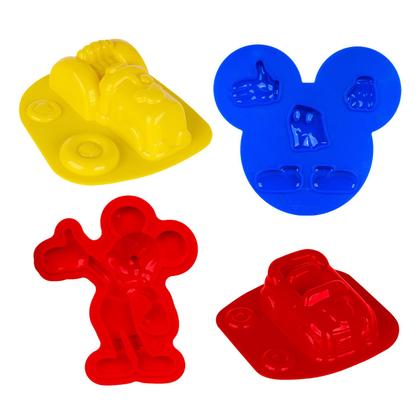 Imagem de Brinquedo Massinha De Modelar Disney Para Crianças Temática Mickey Mouse Com Acessórios Coloridos - Cotiplás