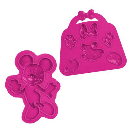 Imagem de Brinquedo Massinha De Modelar Disney Para Crianças Temática Minnie Mouse Com Acessórios Coloridos - Cotiplás