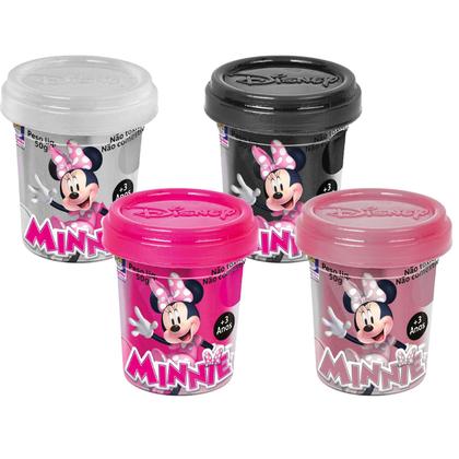 Imagem de Brinquedo Massinha De Modelar Disney Para Crianças Temática Minnie Mouse Com Acessórios Coloridos - Cotiplás