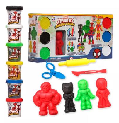 Imagem de Brinquedo Massinha De Modelar Marvel Spidey Amigos - Cotiplás 2700
