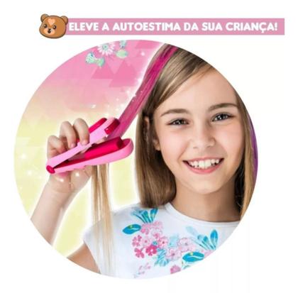 Imagem de Brinquedo Mechas De Cabelo Colorida Pintar Cabelo Polibrinq